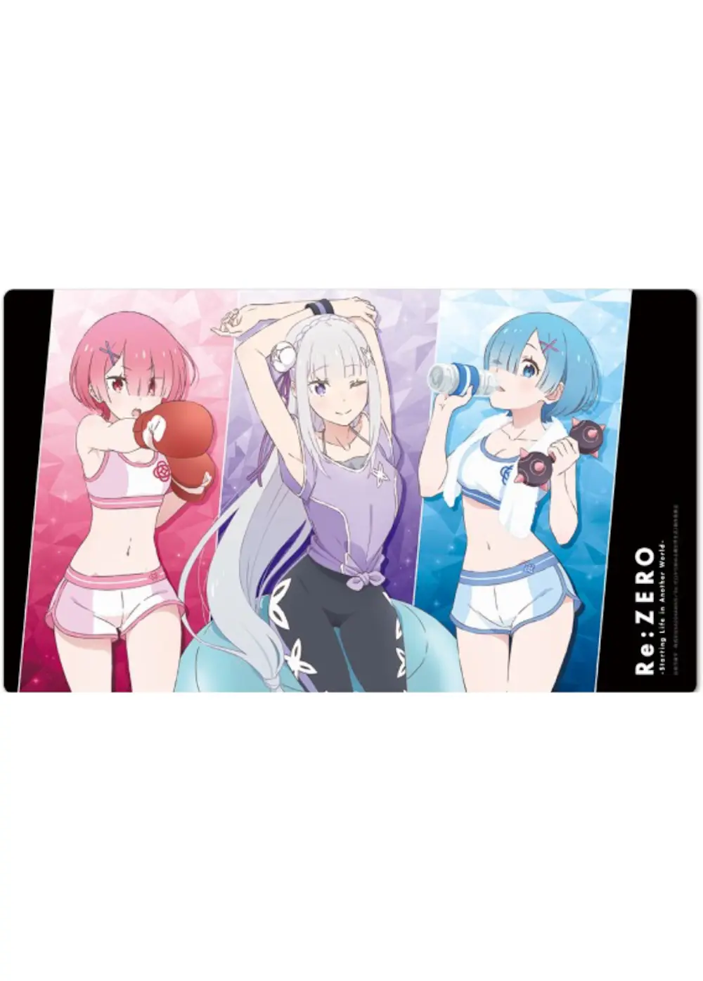 キャラクターラバーマット エミリア&レム&ラム